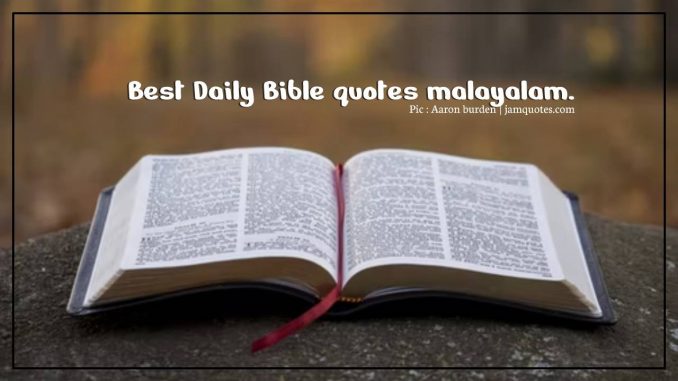 Daily Bible quotes malayalam.